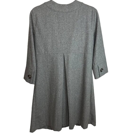 Matty M Coat Grey‎ Wool Blend Pleated Oversized Buttons Cottage Peasant M - Picture 3 of 9